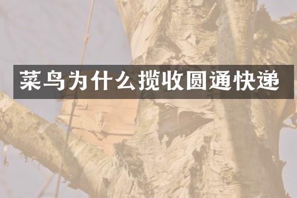 菜鸟为什么揽收圆通快递
