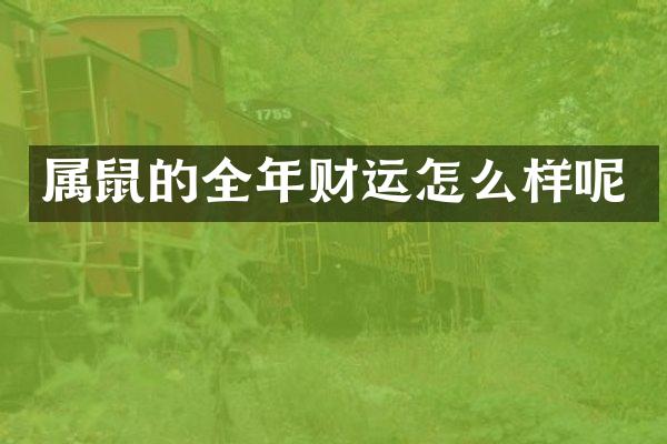 属鼠的全年财运怎么样呢