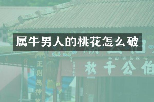 属牛男人的桃花怎么破