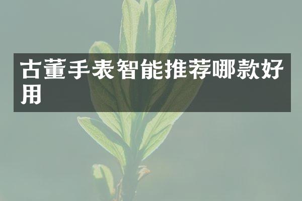 古董手表智能推荐哪款好用