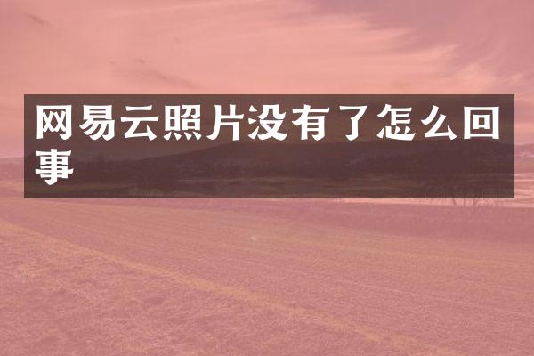 网易云照片没有了怎么回事