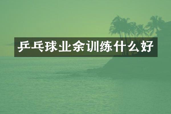 乒乓球业余训练什么好