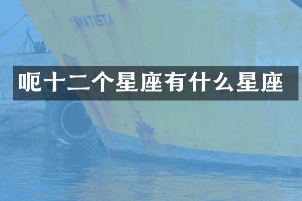 呃十二个星座有什么星座