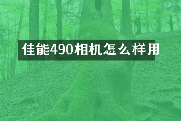 佳能490相机怎么样用