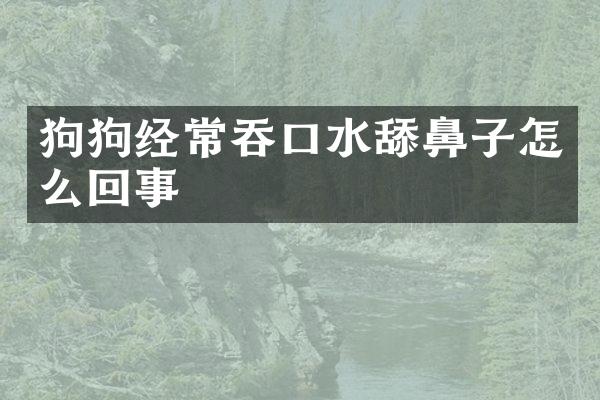 狗狗经常吞口水舔鼻子怎么回事