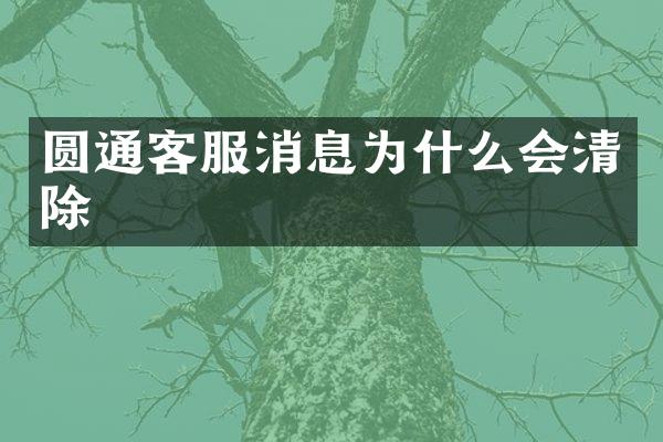 圆通客服消息为什么会清除