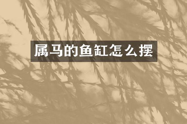 属马的鱼缸怎么摆