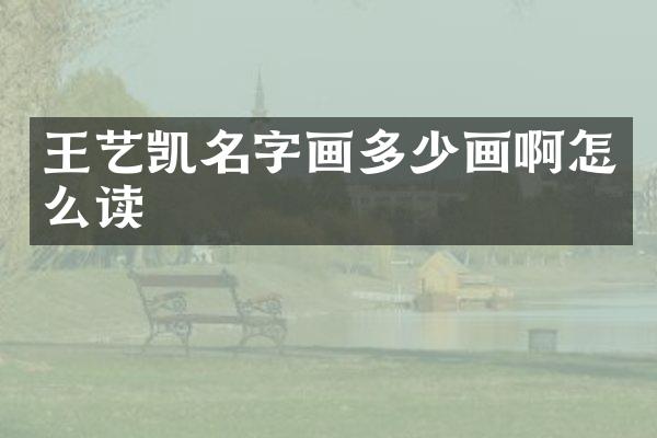 王艺凯名字画多少画啊怎么读