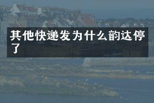 其他快递发为什么韵达停了