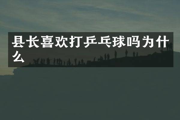 县长喜欢打乒乓球吗为什么
