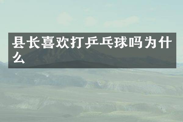 县长喜欢打乒乓球吗为什么
