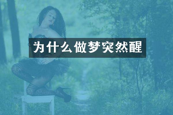 为什么做梦突然醒