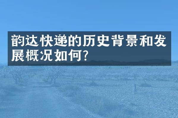 韵达快递的历史背景和发展概况如何？
