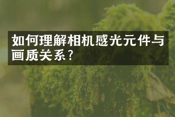 如何理解相机感光元件与画质关系？