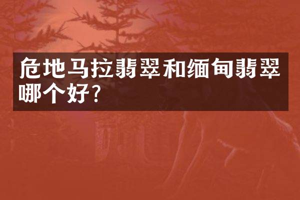 危地马拉翡翠和缅甸翡翠哪个好？