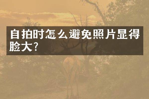 自拍时怎么避免照片显得脸大？