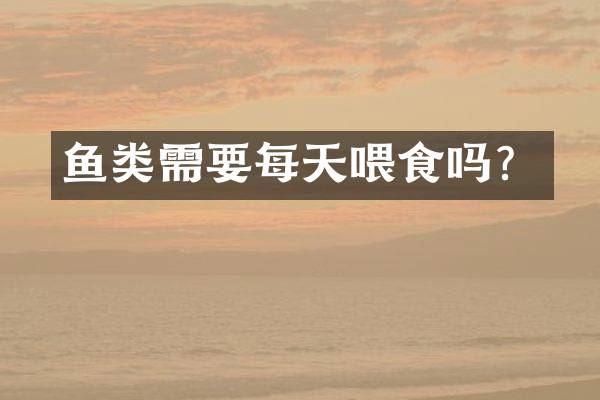 鱼类需要每天喂食吗？
