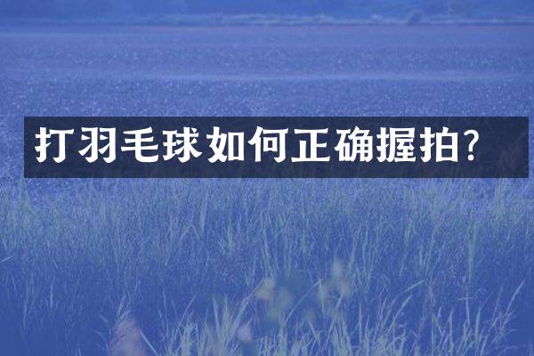 打羽毛球如何正确握拍？