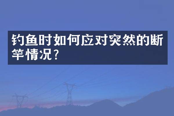 钓鱼时如何应对突然的断竿情况？
