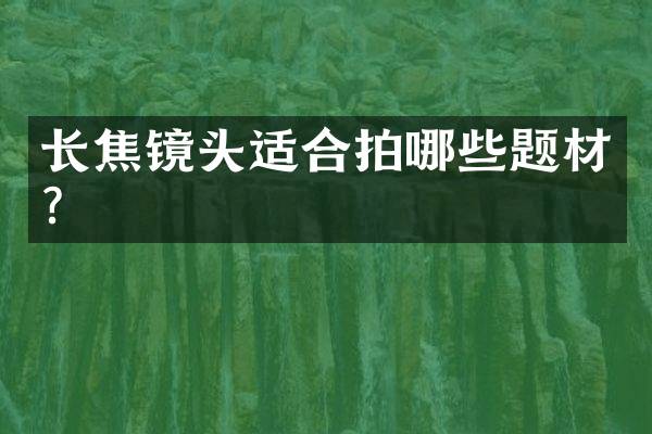 长焦镜头适合拍哪些题材？