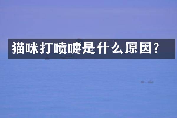 猫咪打喷嚏是什么原因？