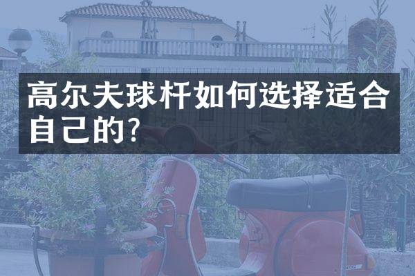 高尔夫球杆如何选择适合自己的？