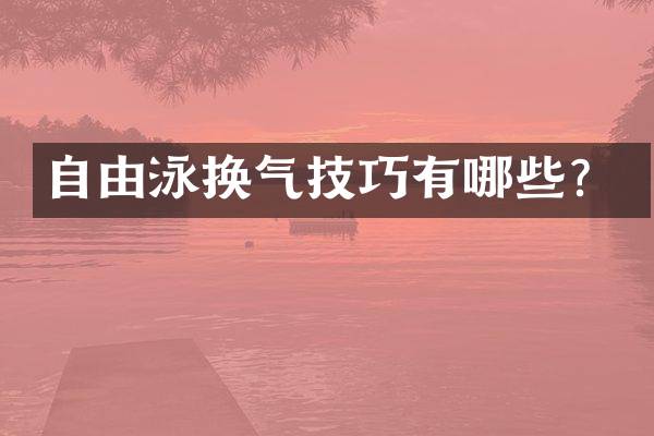 自由泳换气技巧有哪些？
