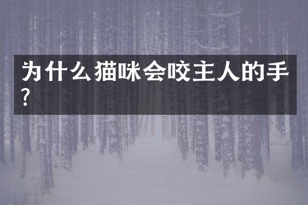 为什么猫咪会咬主人的手？