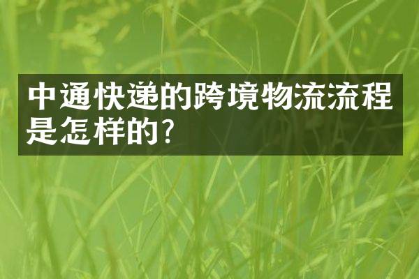 中通快递的跨境物流流程是怎样的？