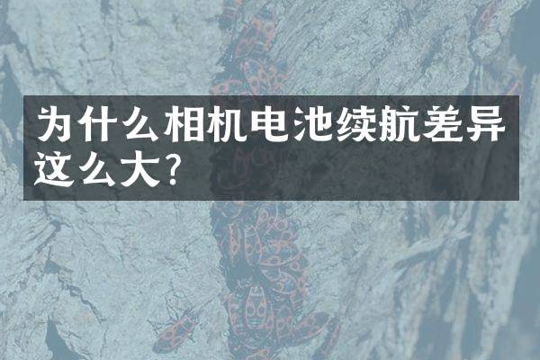 为什么相机电池续航差异这么大？