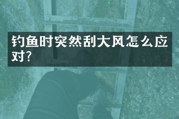 钓鱼时突然刮大风怎么应对？