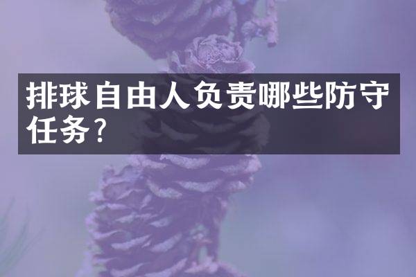 排球自由人负责哪些防守任务？