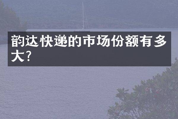 韵达快递的市场份额有多大？