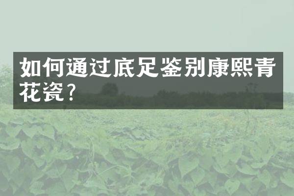 如何通过底足鉴别康熙青花瓷？