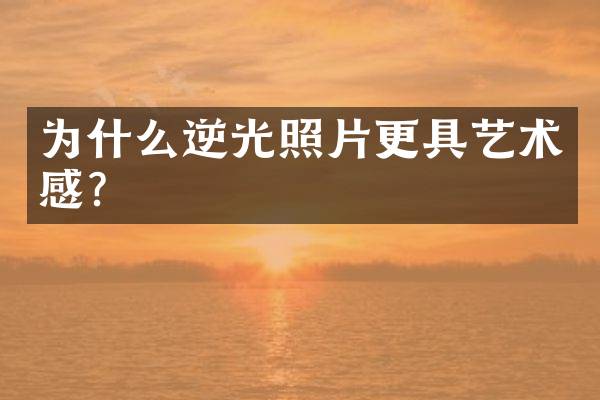 为什么逆光照片更具艺术感？