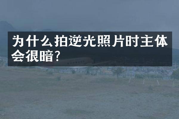为什么拍逆光照片时主体会很暗？