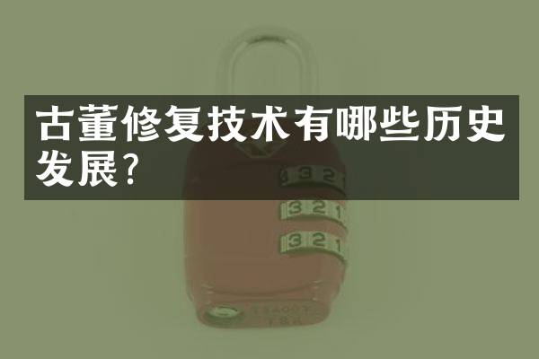 古董修复技术有哪些历史发展？