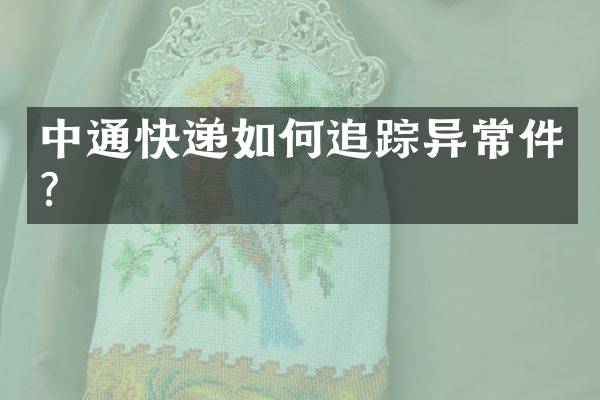 中通快递如何追踪异常件？