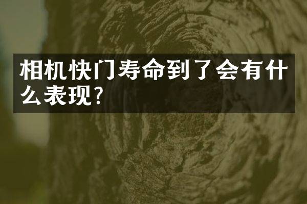 相机快门寿命到了会有什么表现？