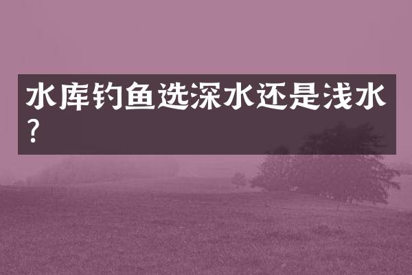 水库钓鱼选深水还是浅水？