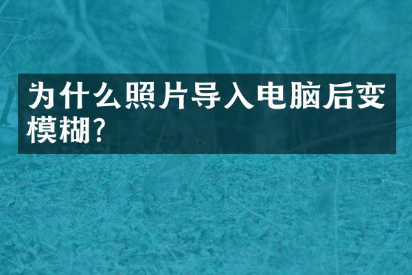 为什么照片导入电脑后变模糊？