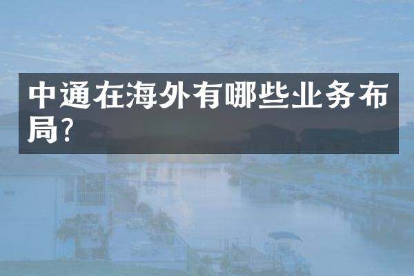 中通在海外有哪些业务布局？