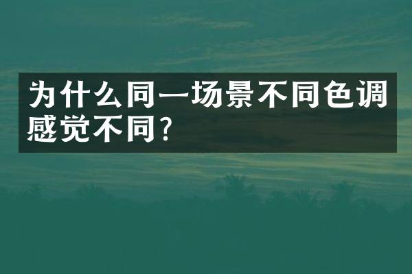 为什么同一场景不同色调感觉不同？