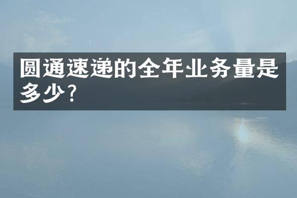 圆通速递的全年业务量是多少？