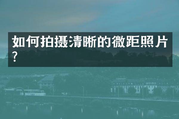 如何拍摄清晰的微距照片？