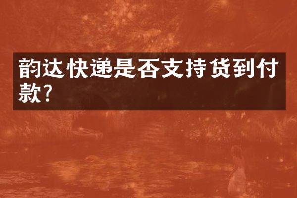 韵达快递是否支持？