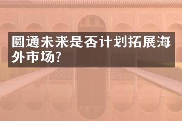 圆通未来是否计划拓展海外市场？
