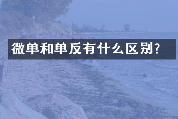 微单和单反有什么区别？