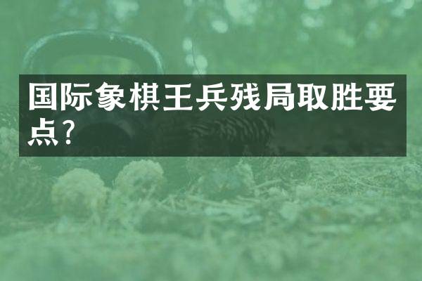 国际象棋王兵残局取胜要点？