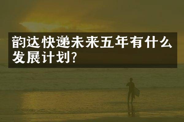 韵达快递未来五年有什么发展计划？